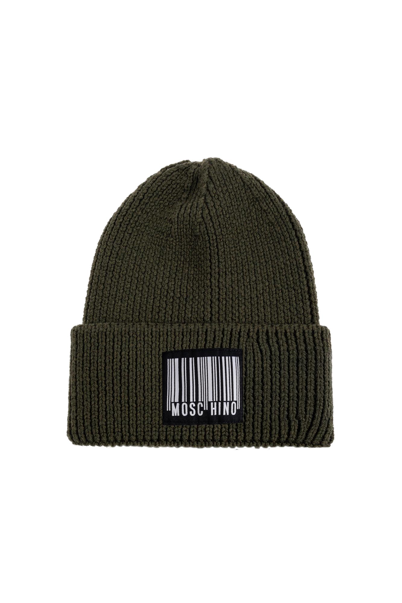 Green Wool beanie with logo patch Moschino - Vitkac AS